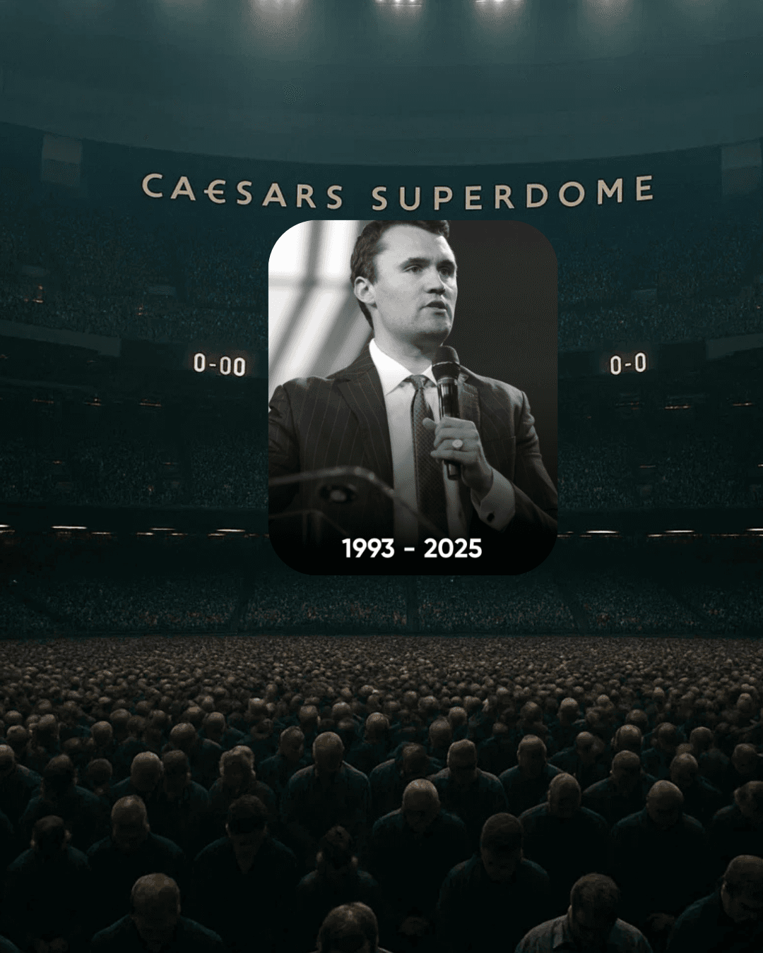 Caesars Falls Silent: “Football Pauses, Hearts Turn Toward Charlie Kirk in a Minute of Silence at the Superdome”